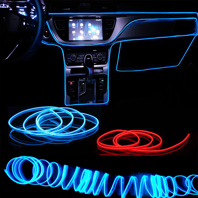 Led El Wire - 1 متر/3 متر/5 متر سيارة الداخلية