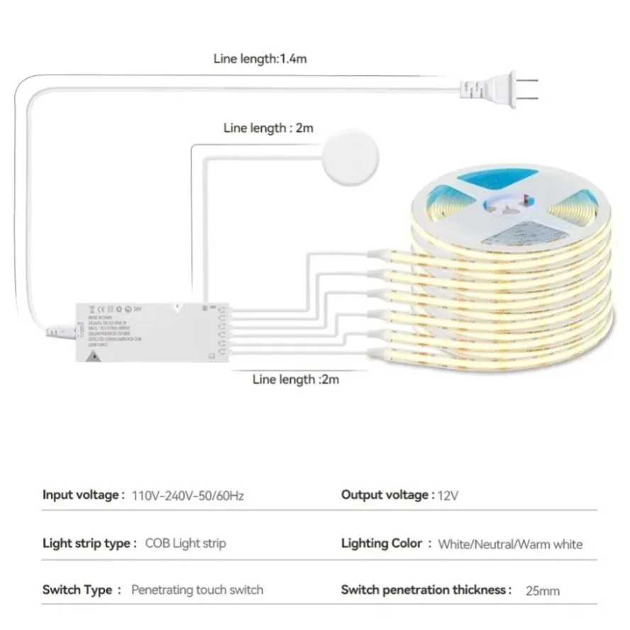 مصباح خزانة ذكي مع مستشعر حركة - مراجعة Led El Wire وسعره