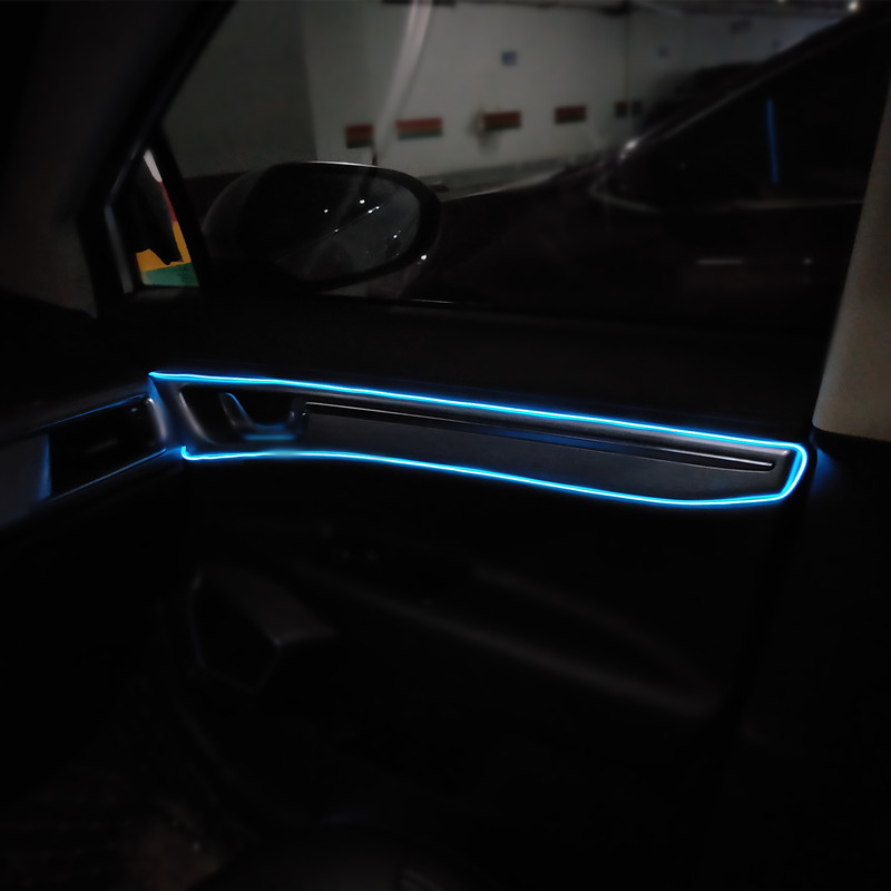 1 متر/3 متر/5 متر سيارة الداخل - مراجعة Led El Wire وسعره