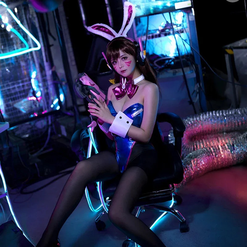 Overwatch DVA الأرنب بذلة مثير - مراجعة Dva Cosplay Prop وسعره