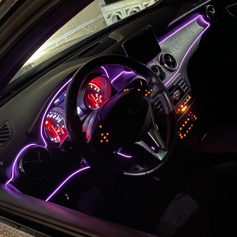 5 متر جو السيارة الداخلي ، 5V  - مراجعة Led El Wire وسعره
